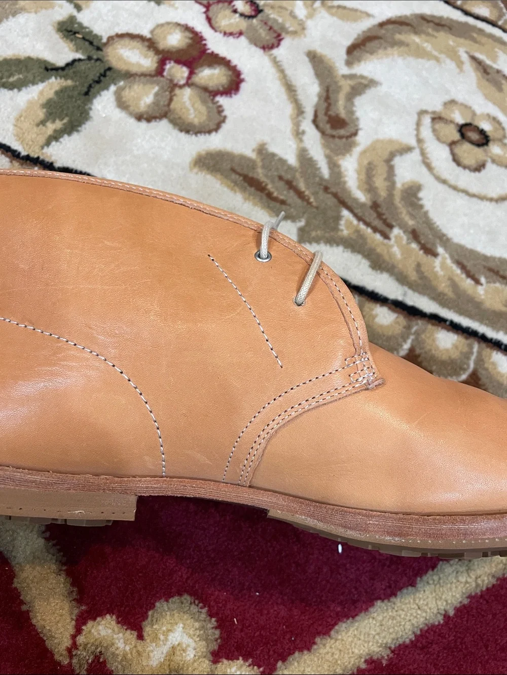 Men's Tan Leather Chukka Boots — Casual Lace-Up Style